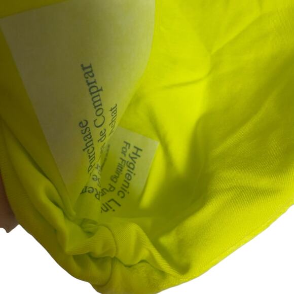 Becca Prima Neon Yellow Twist Front Hipster Bikini Swimsuit Bottoms Size Medium - Picture 10 of 13